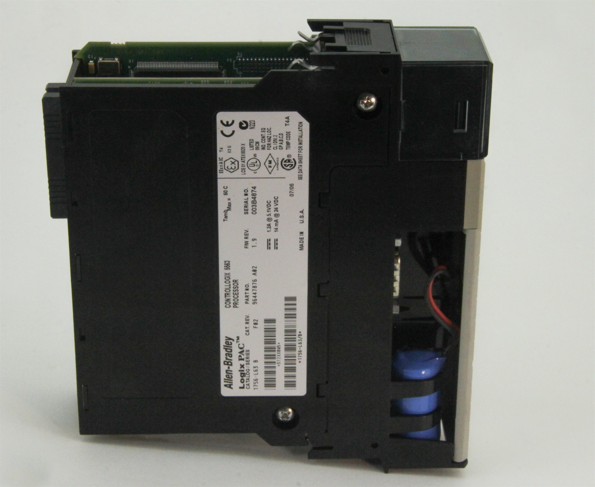 ハッピー 10190 ALLEN-BRADLEY CONTROLLOGIX 5563 PROCESSOR, P/N: 96447876 A02